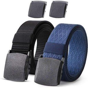 Nylon Military Tactical Men Belt 2 Pack Webbing Canvas Outdoor Web Belt Mens